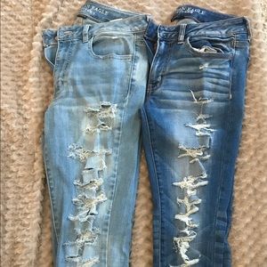 2 pairs American Eagle jeggings